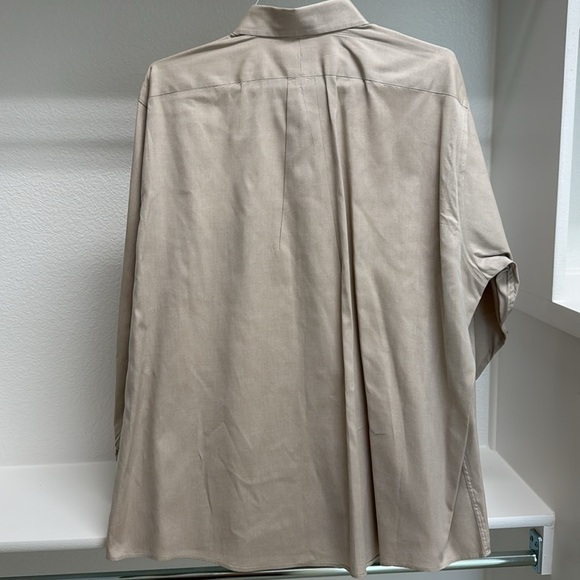 Lord & Taylor Made in USA 100% Cotton Pinpoint Men’s 18- 34/35‎ Long Sleeve Tan - Picture 7 of 11